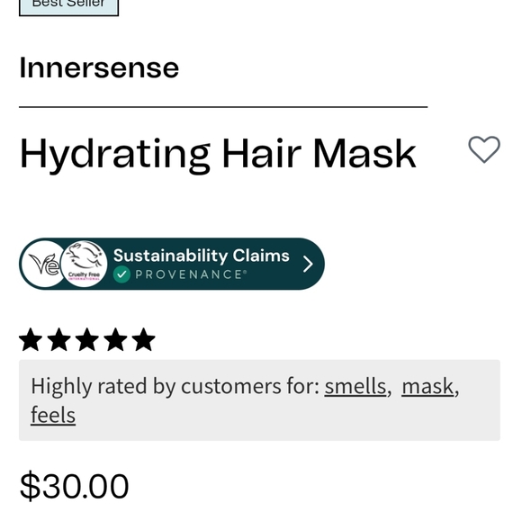 NWT INNERSENSE HYDRATING HAIR MASK - Picture 3 of 11